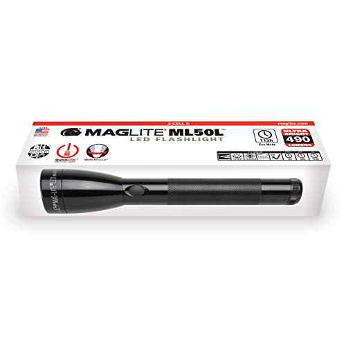 Maglite ML50L LED 2-Cell c Flashlight in Display Box, Silver