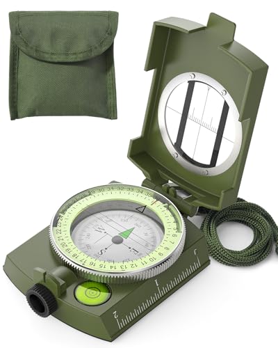 Lightweight Waterproof Orienteering Compass with Glow in Dark