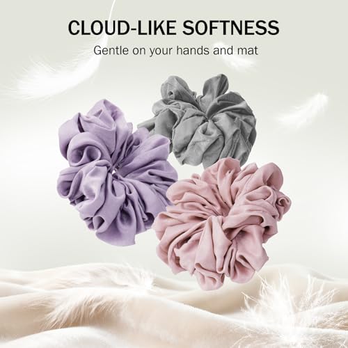 Stretchable Velvet Yoga Mat Holder Scrunchie - Purple