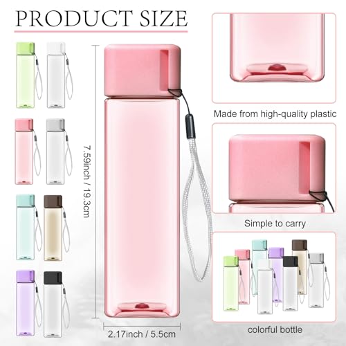 SENONAPO 32 Pack Multicolor 17oz Leak-Proof Plastic Water Bottles Bulk