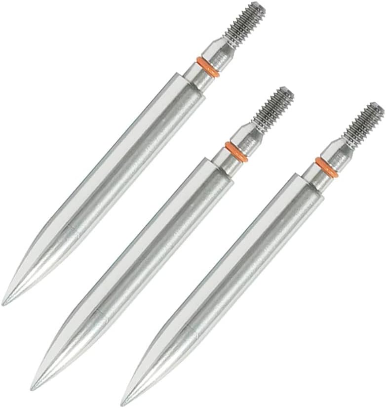 Skiennix Archery Field Points - Durable Stainless Steel Practice Tips for Recurve & Compound Bows | 100-300 Grains