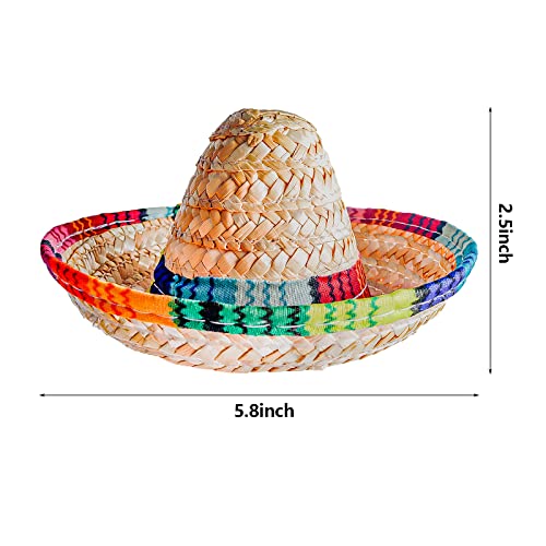 Mini Sombrero Top Hat Headband - Beige Fiesta Party Accessory