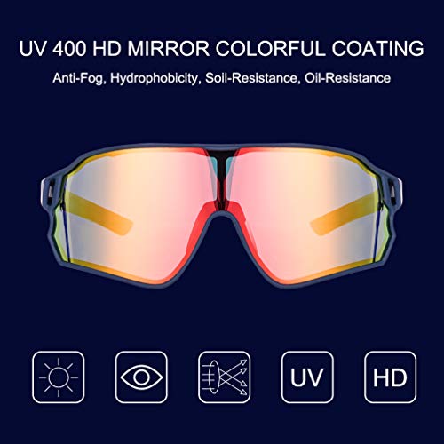 Polarized Sports Sunglasses with UV400 Protection for Cycling & Running