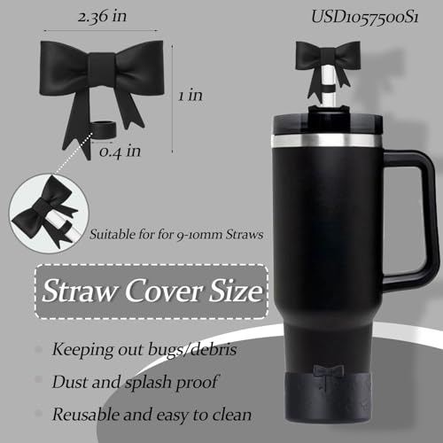 Bow Silicone Protective Boot for Stanley Cup & Hydroflask - Black