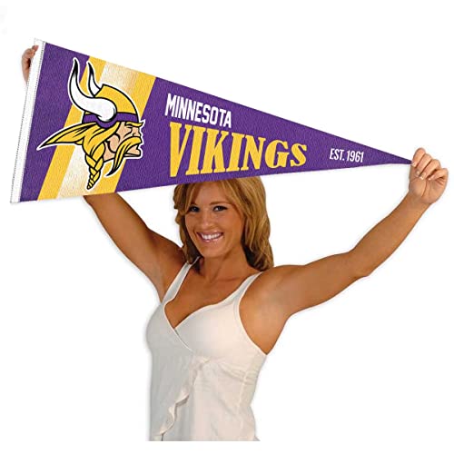 Minnesota Vikings Vintage Pennant Flag - 12x30 Inch Felt