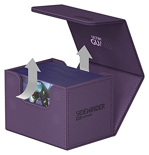 Ultimate Guard Sidewinder 100+ Deck Box for 100 Double-Sleeved TCG Cards Purple with Magnetic Closure
