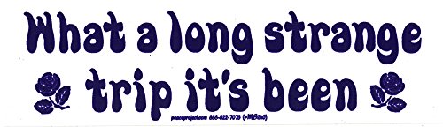 What A Long Strange Trip It's Been Bumper Sticker - 5.5" x 1.5"