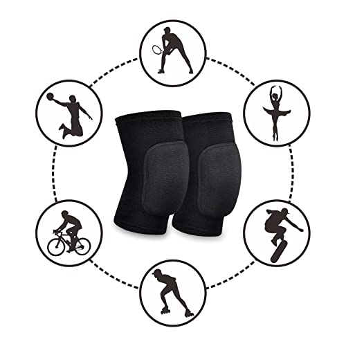 Volleyball Knee Pads - Small Black Protective Gear for Sports