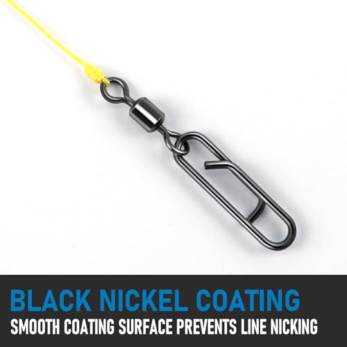 Fishing Clips with Swivels - 20 Pack 42LB Quick Change Connectors