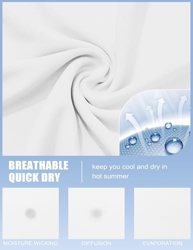 Women's Quick Dry Athletic Rash Guard - UPF 50+ - White, Medium