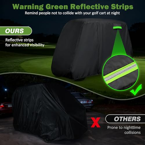 KERANTY Waterproof 2 Passenger Golf Cart Cover for Yamaha E-Z-Go Club Car 98"L x 55"W x 70"H