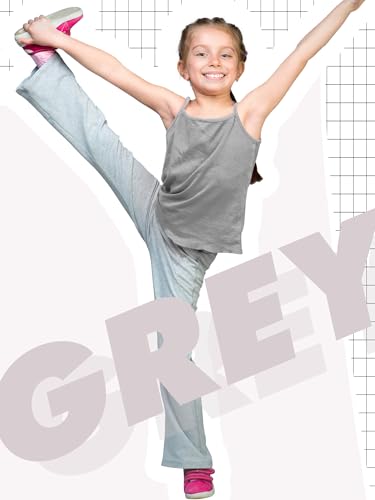 Girls Dance Tank Top 6 Pack - Cute Colors, Age 11-12 Years - Geyoga