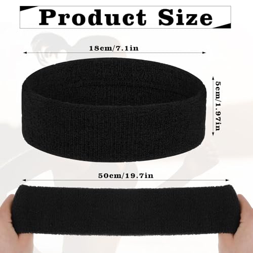 4-Pack Moisture-Wicking Sweat Bands for Sports & Workouts