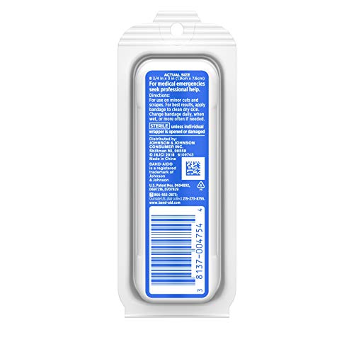 Flexible Fabric Adhesive Bandages for Wound Care, 8-Count Travel Pack