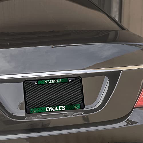 NFL Football Black Chrome License Plate Frame - 12" x 6" Auto Accessory