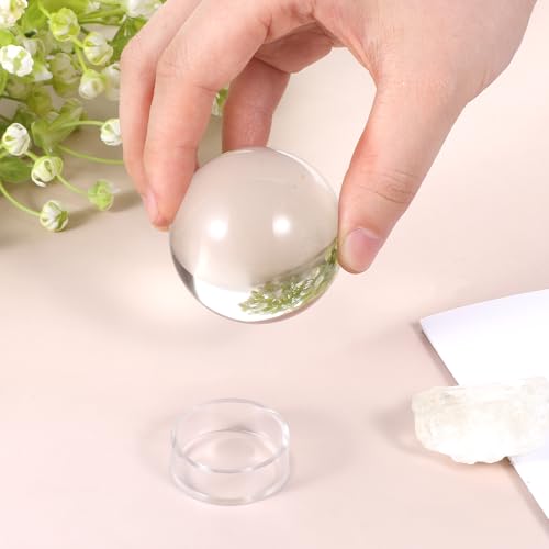 15 Pcs Clear Acrylic Baseball Holder Set - 3 Sizes for Display