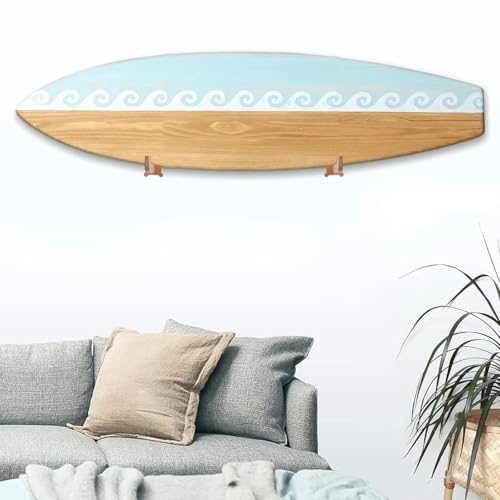 Beech Wood Surfboard Wall Mount Rack - Vertical Storage for Longboards & Shortboards