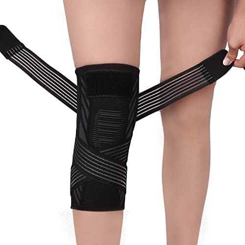 Knee Support Sleeve for Men & Women - Black, Medium