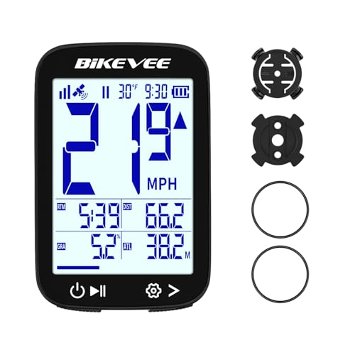 Wireless GPS Bike Computer - 2.4" Screen, IPX7 Waterproof, Black-A