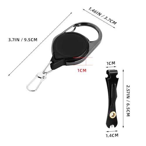 Fly Fishing Zinger Retractor & 3-in-1 Knot Tool Clipper - 1 Pcs + 1 Single Cut