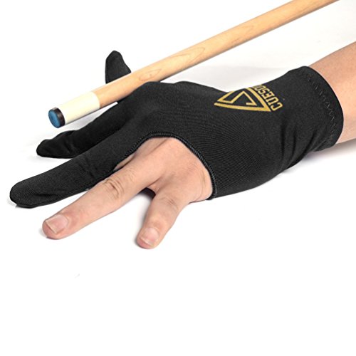 Billiard Gloves Set - 10pcs Black 3 Finger Pool Cue Gloves