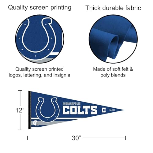 Indianapolis Colts Pennant Banner Flag - 12x30 Felt