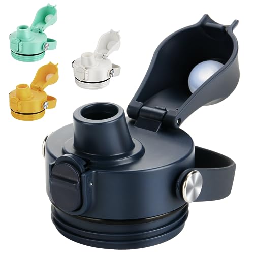 EIPOSAU Replacement Chug Lid for YETI Rambler Bottles 18oz-64oz, BPA-Free, Push Button Lock