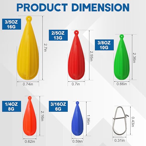 Fishing Practice Plugs - 5pcs Mixed Sizes Silicone Casting Tools