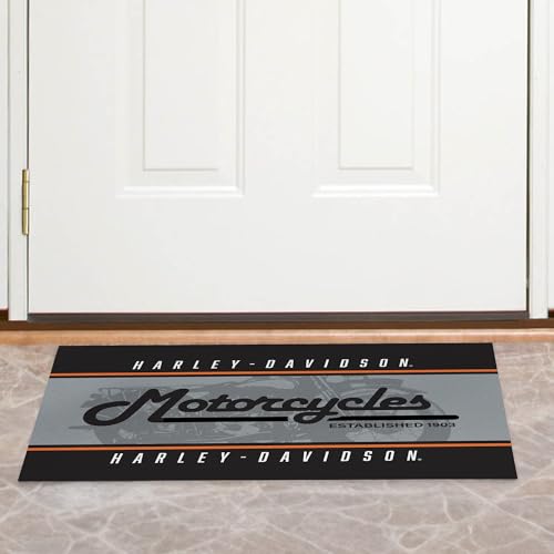 Harley-Davidson Vintage Stripes Washable Area Rug - 20 x 32 in