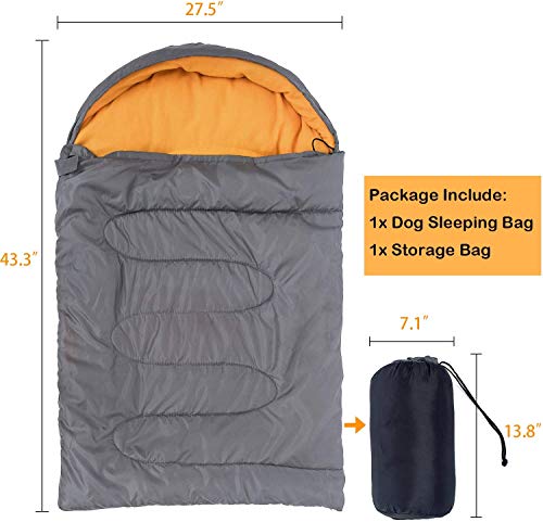 Dog Sleeping Bag Waterproof Warm Packable Bed with Storage for Indoor