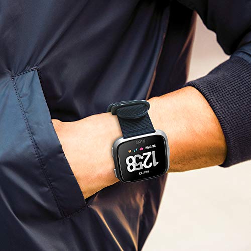 Nylon Band for Fitbit Versa 2/1/Lite Edition - Black
