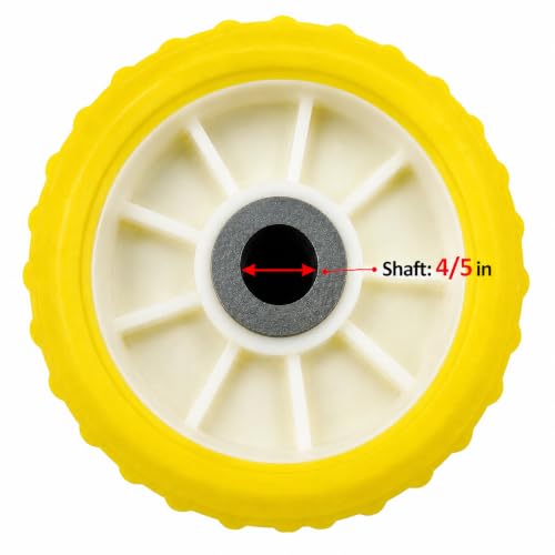 UANOFCN 4/5 Inch Boat Trailer Wobble Rollers 5x3 Poly Ribbed 4-Pack