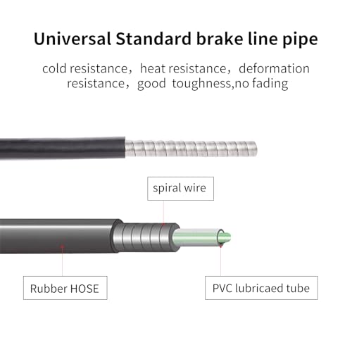 Universal 5mm Lined Bicycle Brake Cable Housing - 3m with Caps