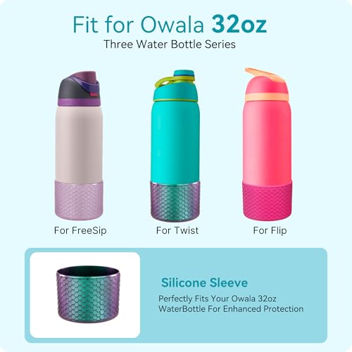 Silicone Bottom Boot for Owala 32oz FreeSip Water Bottle - Gold
