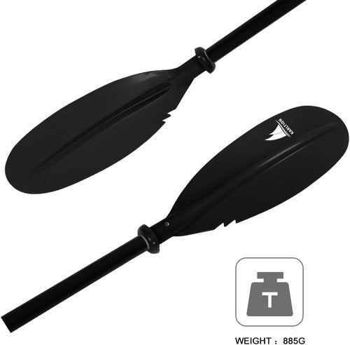 Karltion Kayak Paddle - Adjustable 2-Piece Aluminum Alloy Shaft with Fiberglass Blade | Lightweight & Portable