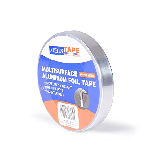 ADHES Foil Tape Aluminum Tape Heat Resistant Tape Metal Duct Tape, 0.78 inch x164 Feet, for HVAC, Repair Sealing and Insulation