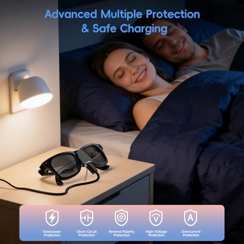 Black 2Pack USB-C Charging Adapter for RayBan Meta & Oakley Smart Glasses