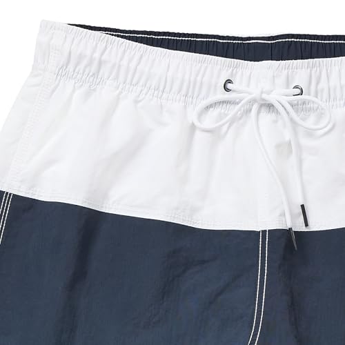 Nautica Men's Quick Dry Red Logo Swim Trunks - Medium, Tri-Block Series