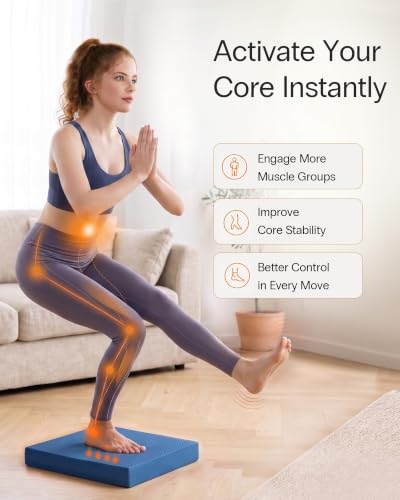 Balance Pad for Core Strength Training - Blue, Non-Slip Cushion