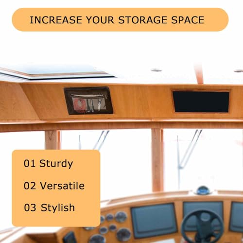 Self Adhesive Boat Organizer Mesh Bag with Zipper - 10x7 Inch, 1PC