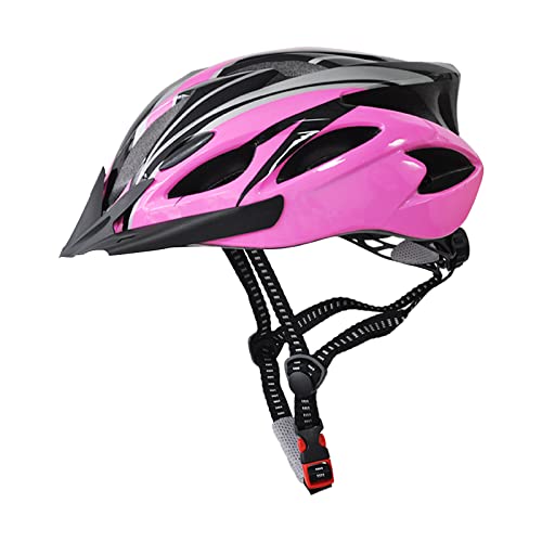 Adjustable Adult Bike Helmet - Lightweight Safety Protection - Pink+Black