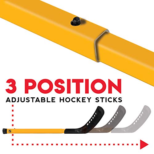 Light-Up Mini Hockey Goal Set with Sound Alarm & Stick
