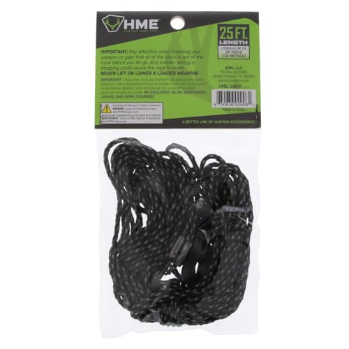 25ft Hunting Gear & Bow Hoist Rope with Heavy Duty Metal Clips