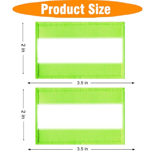 Reflective Safety Patches - 2pcs Hook and Loop, Green