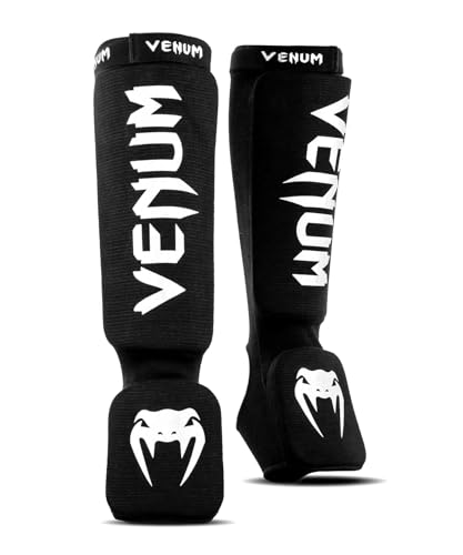 Venum Kontact Shin Guards - Black / Medium, Lightweight Martial Arts Gear