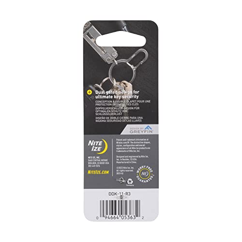 Dual Chamber Key Ring with Carabiner Clip for Secure Key Organization