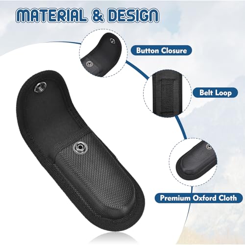 Nylon Pocket Knife Sheath, 5"-5.5" Portable Knife Holder for Belt, Horizontal/Vertical Carry Knife Pouch with Snap Closure, Multitool Folding Knife Sheath for Daily or Outdoor Use