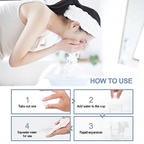 Disposable Compressed Towels, Towel Tablets, 100 Count