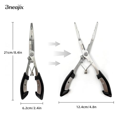 Professional 8.4 Inch Fishing Plier with Safety Lock & Lanyard