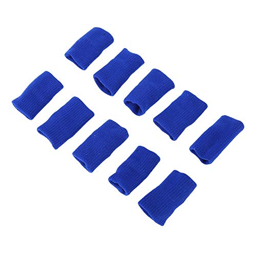 Finger Protector Sleeves - 10Pcs Stretchy Support for Arthritis - Blue